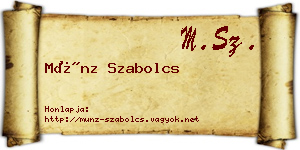 Münz Szabolcs névjegykártya